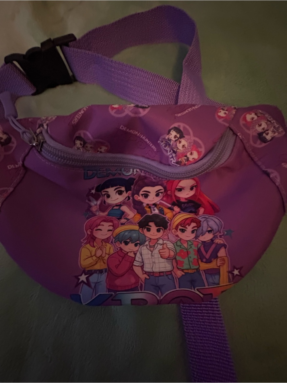 FASHION KPOP Purple Kids Waist Bag Fanny Pack